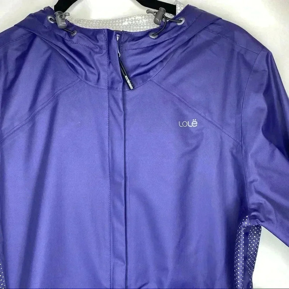 NWT Lole Cumulus Waterproof Jacket M Purple w/Dots - Picture 3 of 9